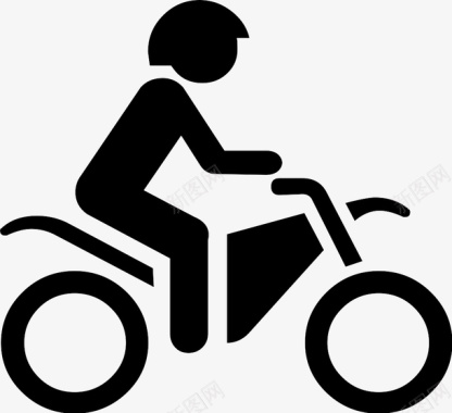 骑摩托车的人Mapicons图标图标