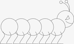 一只毛毛虫简笔毛毛虫图标高清图片