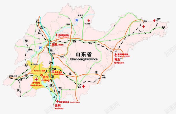 山东地图png免抠素材_新图网 https://ixintu.com 地图 山东 山东地图 山东省地图