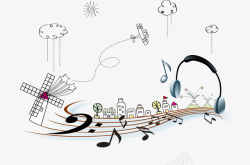 开心音乐开心音乐符矢量图高清图片