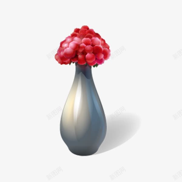 房间装饰花瓶png免抠素材_新图网 https://ixintu.com 房间 红色 花瓶 装饰 鲜花
