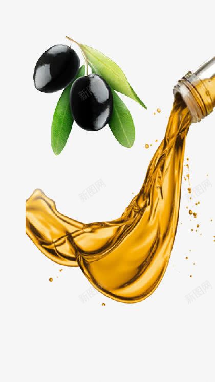 黑橄榄油png免抠素材_新图网 https://ixintu.com 一壶橄榄油 植物油 食用油 黑橄榄油