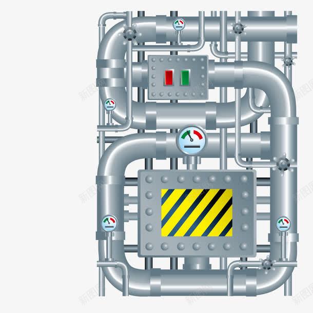 铁制管道开关矢量图ai免抠素材_新图网 https://ixintu.com 工厂 开关 管子 管道 矢量图