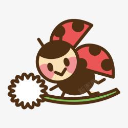 瓢瓢虫卡通手绘可爱的瓢瓢虫高清图片