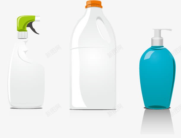 塑料瓶子png免抠素材_新图网 https://ixintu.com 喷水瓶子 塑料瓶子 蓝色