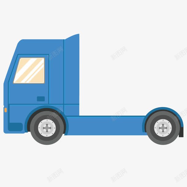 蓝色专车卡车车头png免抠素材_新图网 https://ixintu.com 专车 卡车 蓝色 蓝色矢量 车头