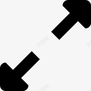 两个相反的箭头符号扩展接口图标图标