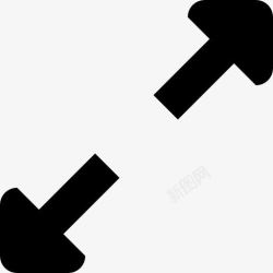 符号相反两个相反的箭头符号扩展接口图标高清图片