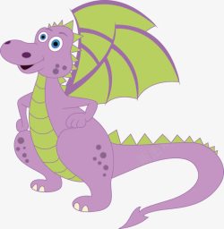 鎭愰緳紫色小恐龙矢量图高清图片