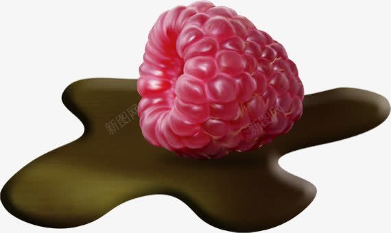 巧克力和树莓png免抠素材_新图网 https://ixintu.com 巧克力酱 树莓 水果 水果图案