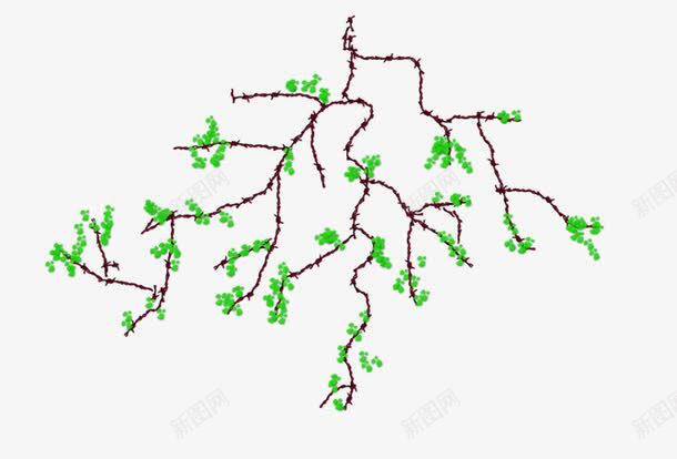 中国风枝条png免抠素材_新图网 https://ixintu.com 叶子 植物 绿叶