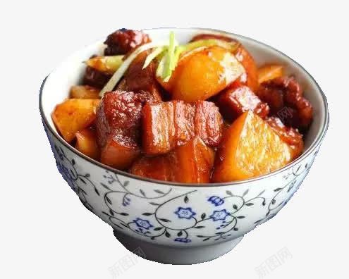土豆红烧肉png免抠素材_新图网 https://ixintu.com 土豆 红烧肉 肉 菜肴