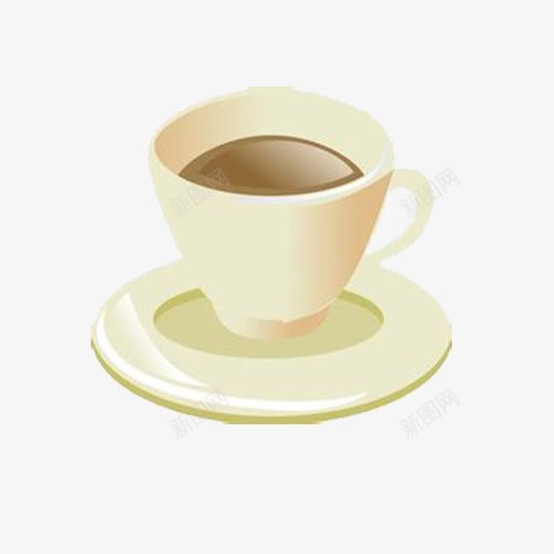 茶杯png免抠素材_新图网 https://ixintu.com 咖啡 小清新 托盘 水杯 白色