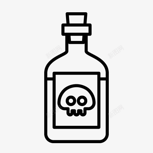 一瓶毒药图标png_新图网 https://ixintu.com png图形 png装饰 手绘 毒药 瓶子 装饰