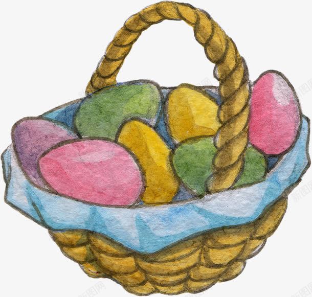 篮子里的彩蛋png免抠素材_新图网 https://ixintu.com PNG图形 PNG装饰 复活节 彩蛋 篮子 篮子里的鸡蛋 装饰 鸡蛋