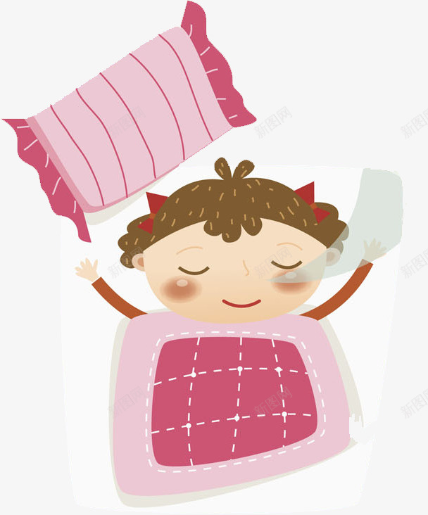 睡觉孩子png免抠素材_新图网 https://ixintu.com 人物肖像 卡通 手绘 水彩画 睡觉孩子 装饰图案