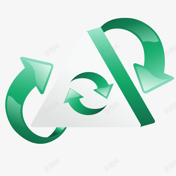 绿色循环标志png免抠素材_新图网 https://ixintu.com 循环 循环标志 标志 绿色 绿色标志