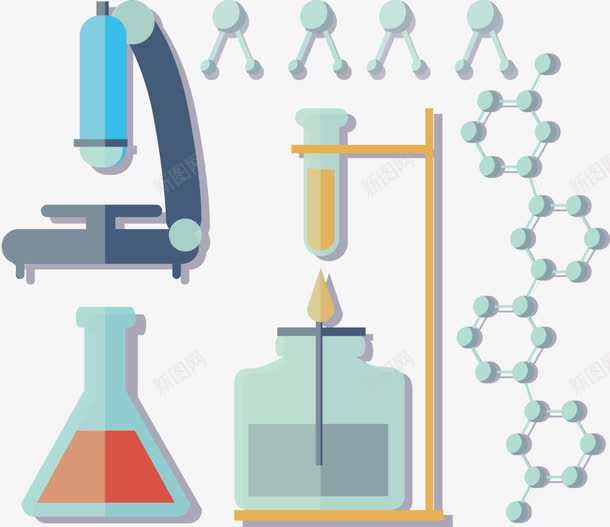 手绘化学仪器矢量图ai免抠素材_新图网 https://ixintu.com 仪器 化学 卡通 手绘 试管 酒精灯 矢量图