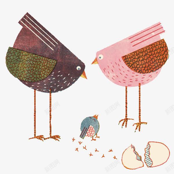 卡通小鸡插画png免抠素材_新图网 https://ixintu.com 卡通小鸡插画 手绘小鸡 插图 鸡蛋