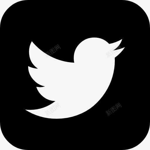 推特标志图标png_新图网 https://ixintu.com 动物 圆 广场 形状 推特 标志 标识 轮廓 鸟