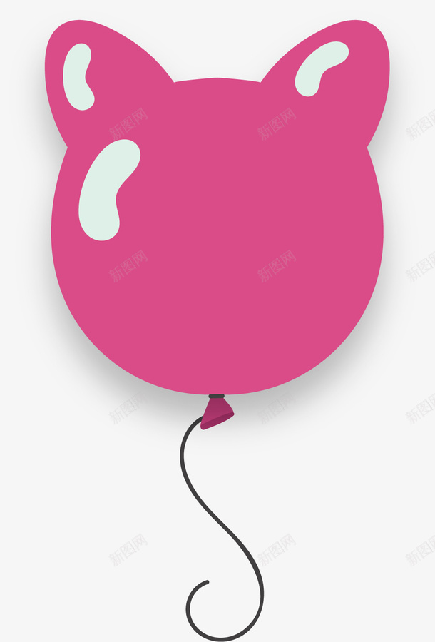 有两只耳朵的气球矢量图ai免抠素材_新图网 https://ixintu.com 充满了气 紫色 耳朵 自由 轻盈 飞扬 矢量图