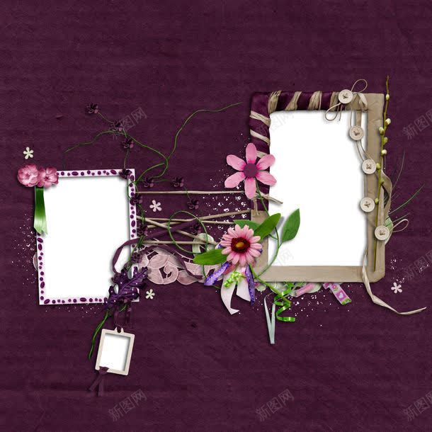 紫色背景下的花朵相框背景jpg设计背景_新图网 https://ixintu.com 图片素材 画框 相册背景 相册边框 相框 紫色前景 紫色背景下的花朵相框背景图片 紫色背景下的花朵相框背景图片素材下载 绿叶 背景花边 花朵 花边 边框相框 鲜花