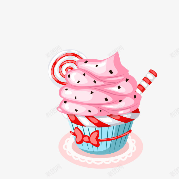 卡通冰淇淋png免抠素材_新图网 https://ixintu.com 冰淇淋 点心 食物