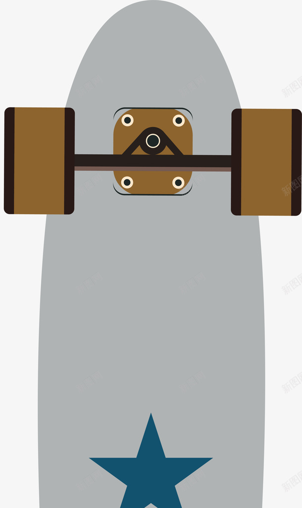 世界滑板日星星滑板png免抠素材_新图网 https://ixintu.com 一个滑板 世界滑板日 星星滑板 棕色轮子 滑滑板 灰色滑板
