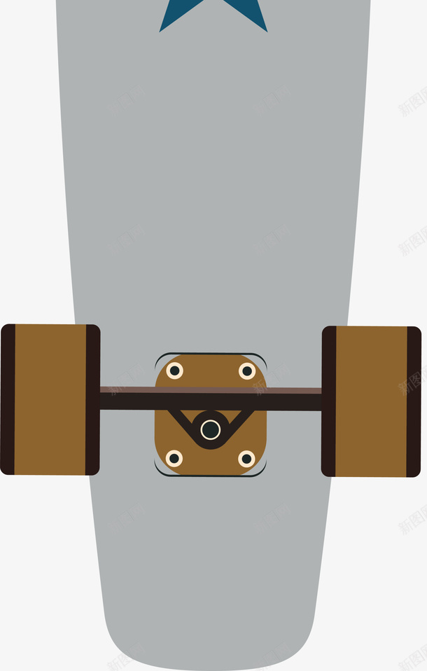 世界滑板日星星滑板png免抠素材_新图网 https://ixintu.com 一个滑板 世界滑板日 星星滑板 棕色轮子 滑滑板 灰色滑板
