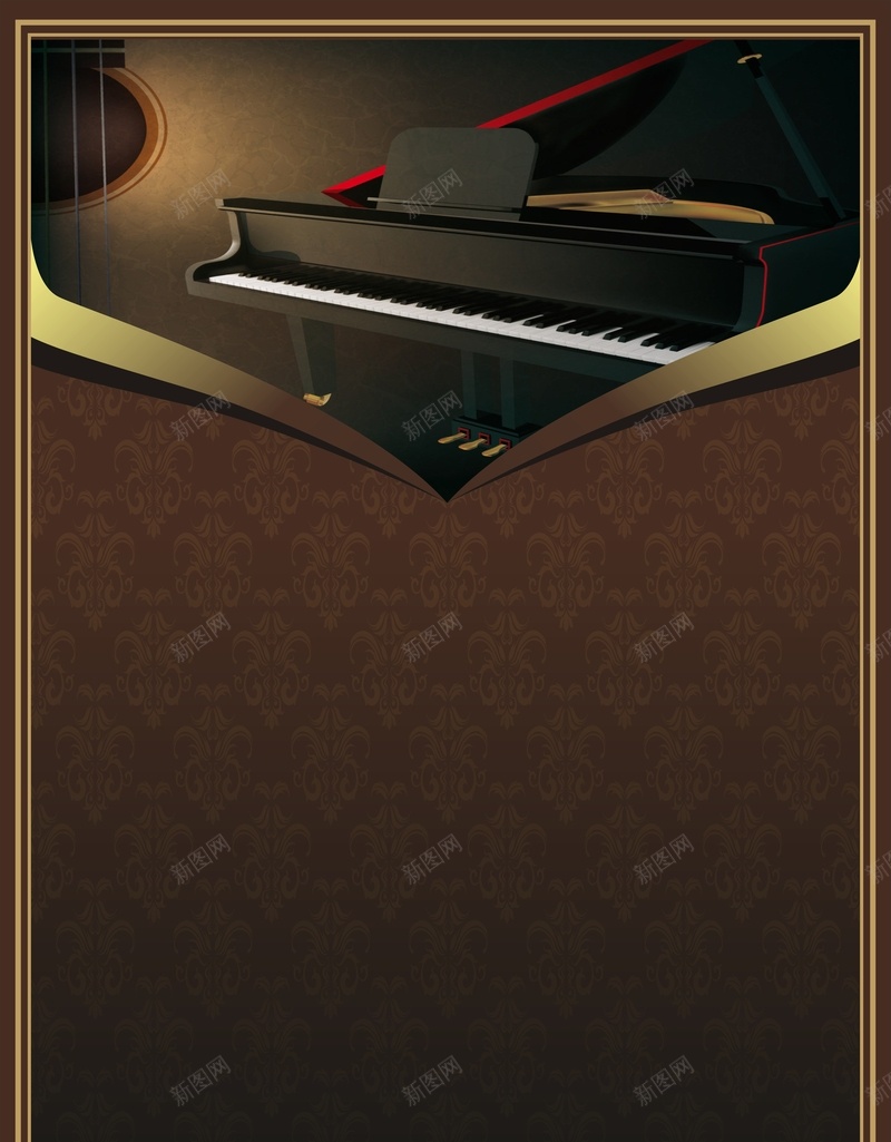 商务褐色钢琴背景cdr设计背景_新图网 https://ixintu.com 商务 科幻 科技 褐色 钢琴