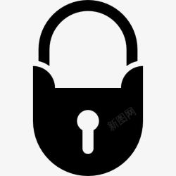 封闭保护挂锁的安全工具图标高清图片