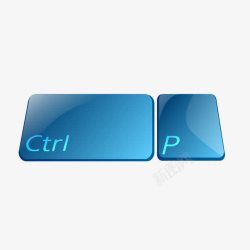 蓝色键盘P素材