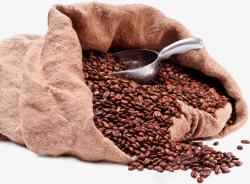 麻袋里咖啡豆素材