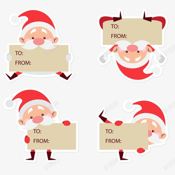 圣诞老人标签矢量图ai免抠素材_新图网 https://ixintu.com 圣诞老人 圣诞节 帽子 标签 红色 胡子 矢量图
