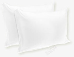 鹅绒羽绒枕芯白色枕头高清图片