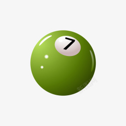 绿色七号台球矢量图素材