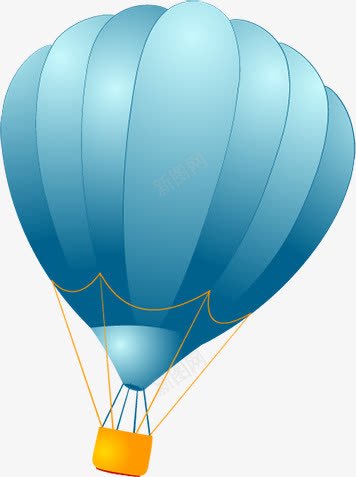 蓝色创意卡通热气球png免抠素材_新图网 https://ixintu.com 创意 卡通 热气球 蓝色