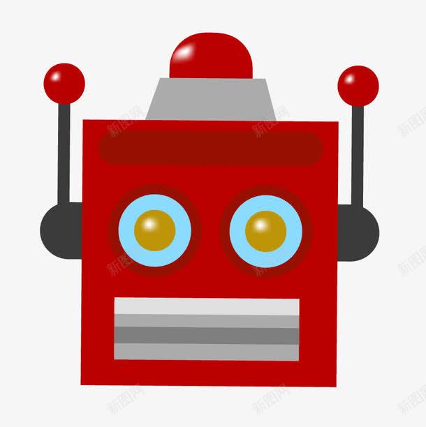 红色的机器人png免抠素材_新图网 https://ixintu.com png图形 png装饰 手绘 机器人 科技 红色 装饰