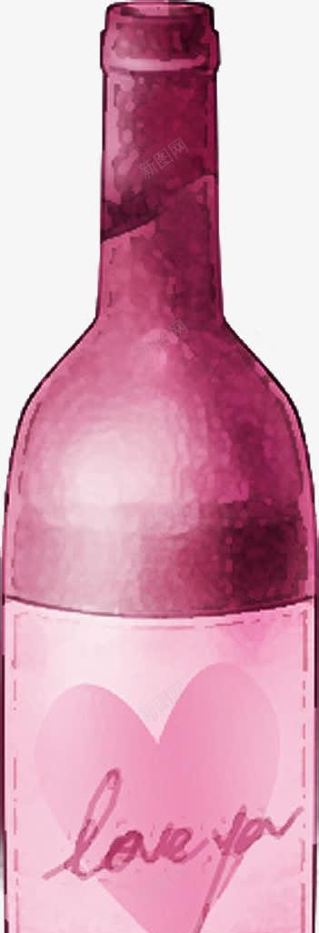 红酒瓶口水彩png免抠素材_新图网 https://ixintu.com 水彩 瓶口 红酒 设计