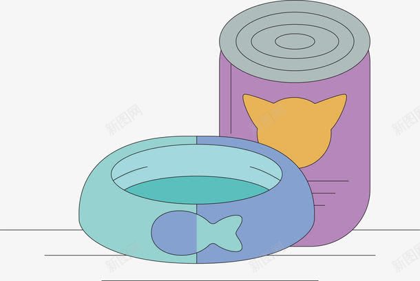 精美猫食png免抠素材_新图网 https://ixintu.com 卡通 猫粮 精美 食物