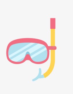 粉色眼罩潜水装备高清图片