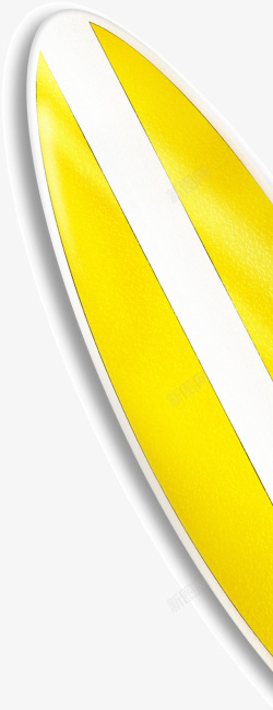 黄色踏浪板素材