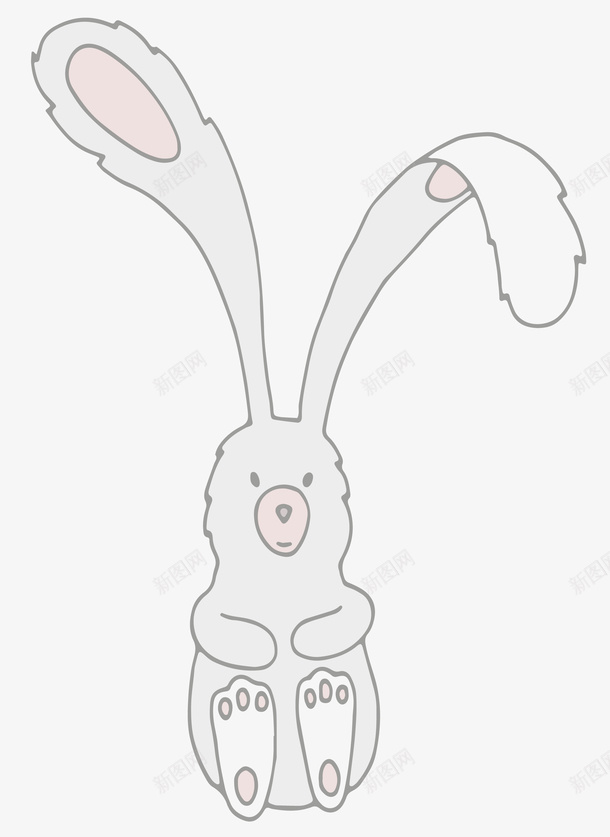 拥有一双大耳朵的可爱兔png免抠素材_新图网 https://ixintu.com 兔子 卡通手绘 可爱 呆萌 大耳朵 清新 装饰