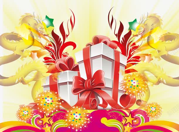 中国风春节礼物背景png免抠素材_新图网 https://ixintu.com 中国风 春节 礼物 素材背景
