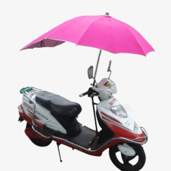 带伞电动摩托车素材