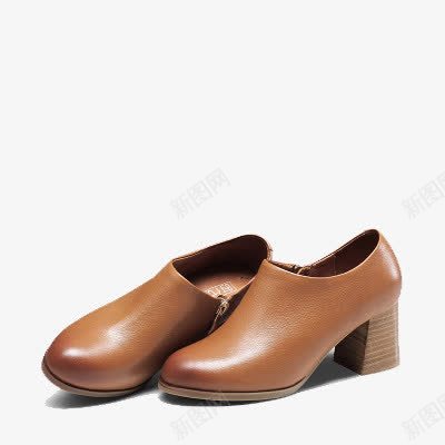 棕色高跟鞋png免抠素材_新图网 https://ixintu.com 中跟 产品实物 单鞋 复古 真皮