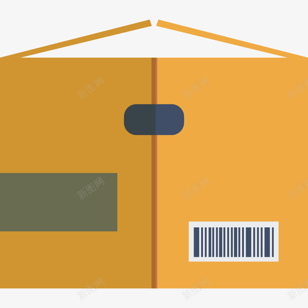 物流黄色货箱示意图图标png_新图网 https://ixintu.com 物流 示意图图标 货箱 黄色