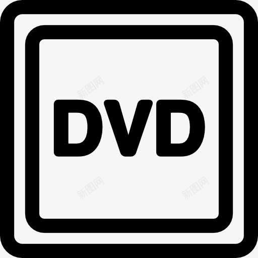 DVD标志图标png_新图网 https://ixintu.com DVD 双 广场 标志 符号