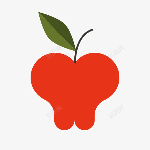 苹果抽象png免抠素材_新图网 https://ixintu.com 抽象设计 蔬果水果 设计