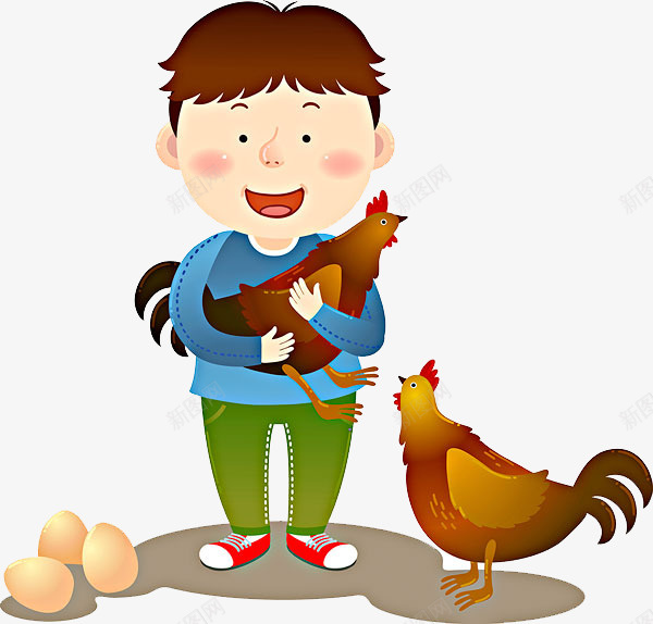 小男孩和母鸡png免抠素材_新图网 https://ixintu.com png图形 png装饰 卡通 小男孩 母鸡 装饰 鸡蛋